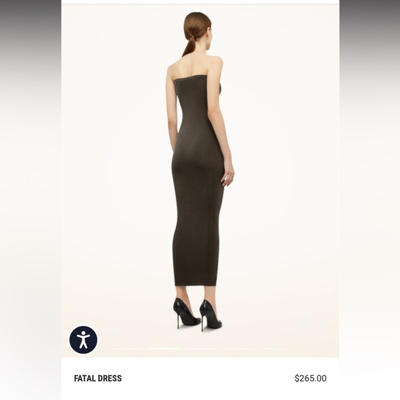 Wolford Dark Brown Strapless Dress - Picture 1 of 6